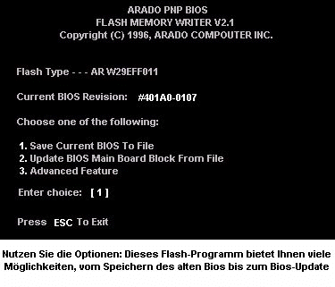 BIOS Update Programm (Flasher)